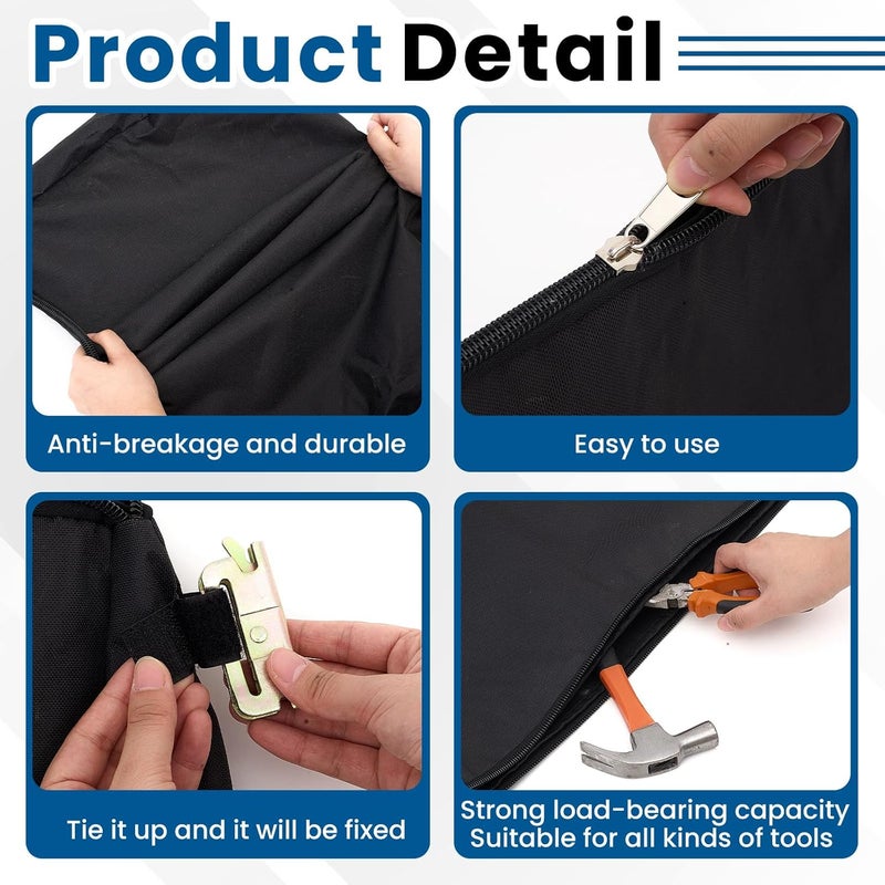 Lingvee 14 x 24 Inch E Track Storage Bag for Trailers Heavy Duty Canvas Zippered E Track Bag E Track Accessories Weight Capacity 50 lb - Image 4